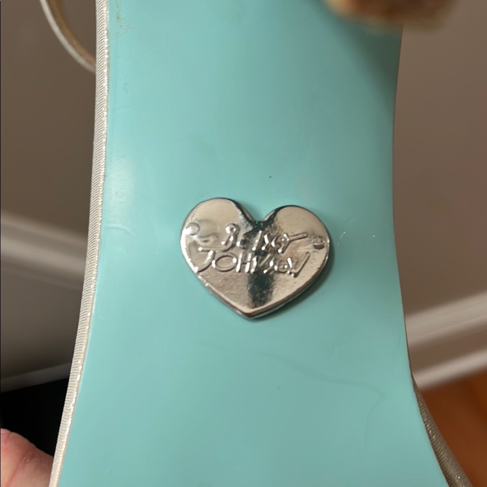 Betsey Johnson Silver Heels with Crystal Embellishments - Picture 7 of 11